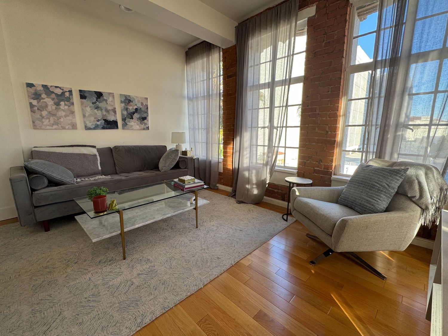 Comfortable therapy office with natural light